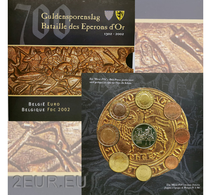 Belgium euro set BU 2002 - 700 years The Battle of the golden Spurs