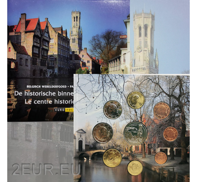 Belgium euro set BU 2010 - Historic city centre of Bruges