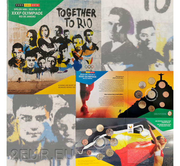 Belgium euro set BU 2016 - Summer Olympics Rio de Janeiro