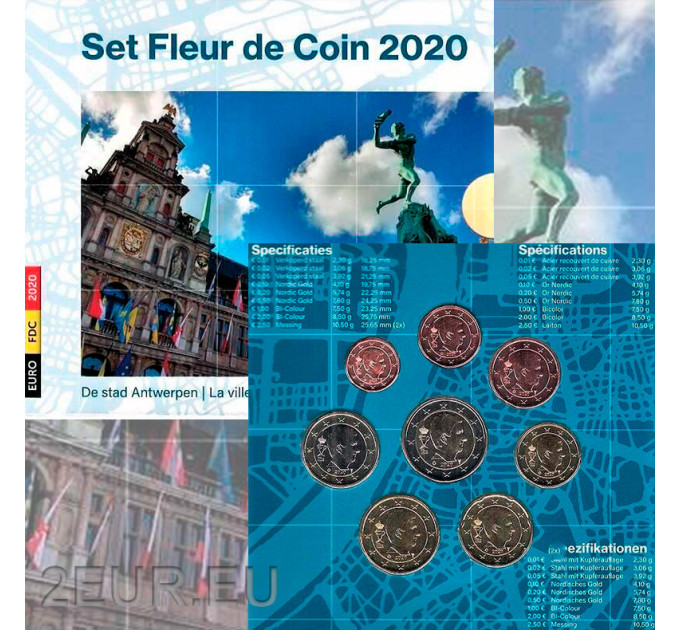 Belgium euro set BU 2020 - Antwerpen