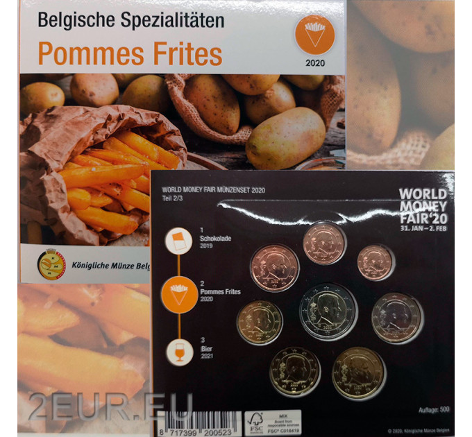 Belgium euro set BU 2020 - Pommes Frites