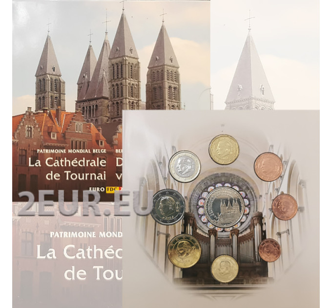 Belgium euro set BU 2009 - Dornic Cathedral