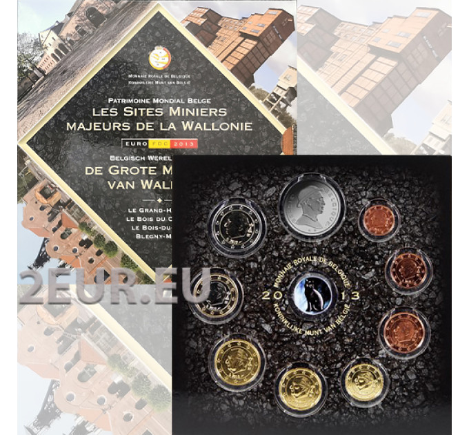 Belgium euro set BU 2013 - Coal mines of Wallonia