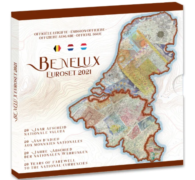 BENELUX euro set BU 2021 - 20 years since the abolition of the national currency in Benelux