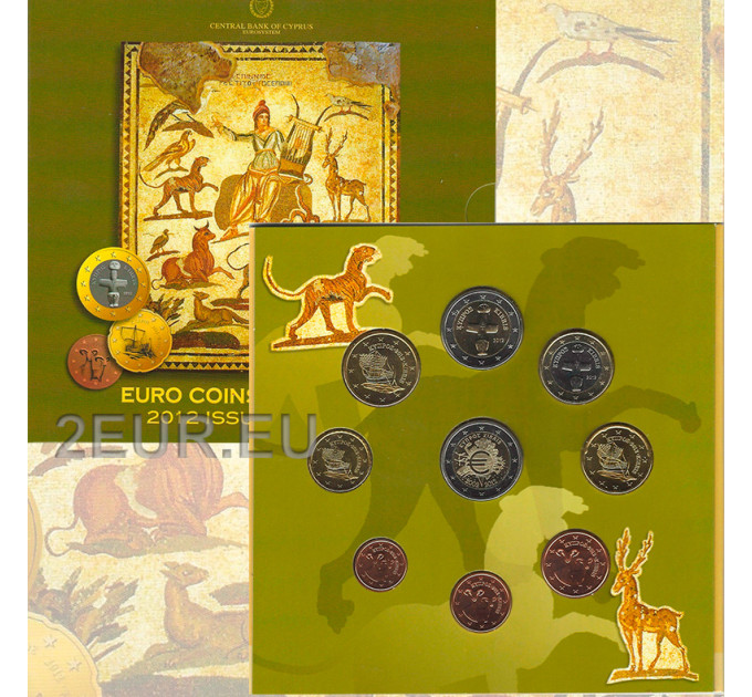 Cyprus euro set BU 2012