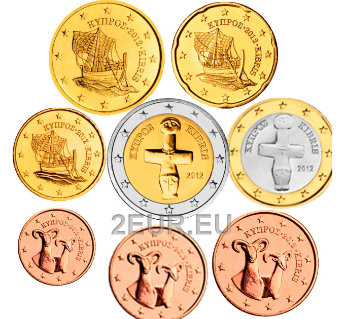 Cyprus euro set UNC 2012