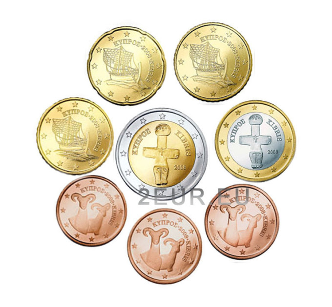 Cyprus euro set UNC 2017