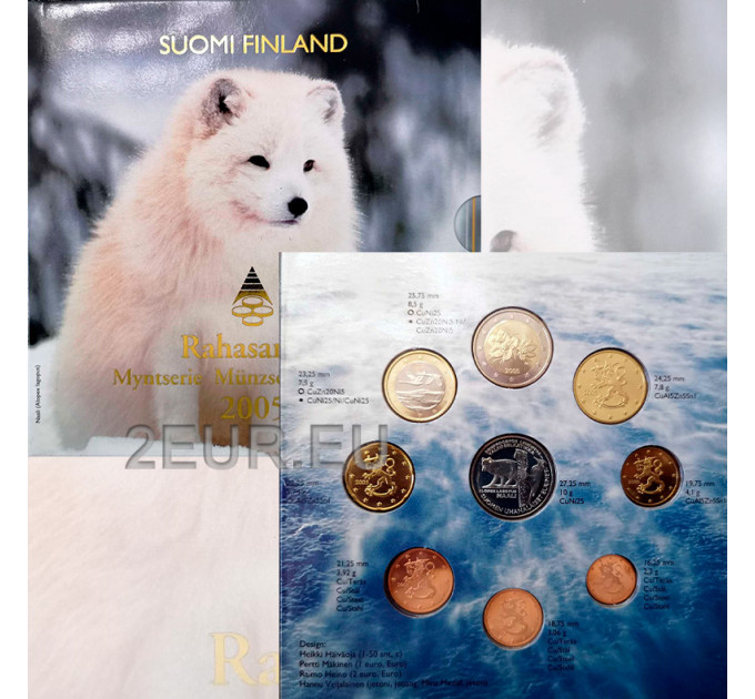 Finland euro set BU 2005 - Endangered species of Finland