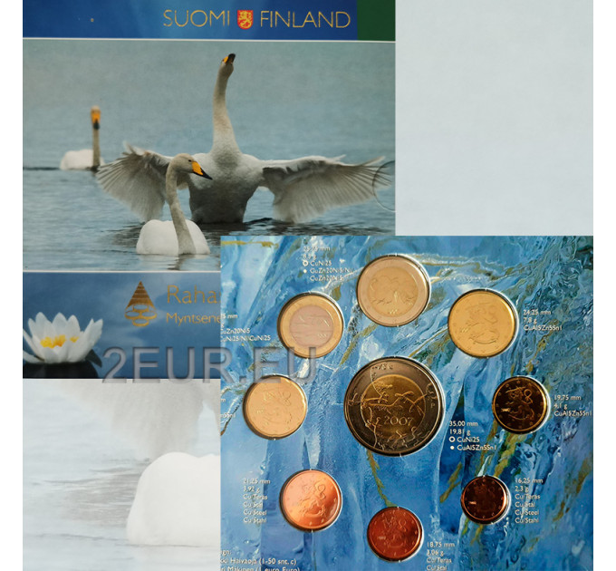 Finland euro set BU 2007 - 90 years Independence