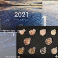 Soome PROOF Euromüntide komplekt 2021