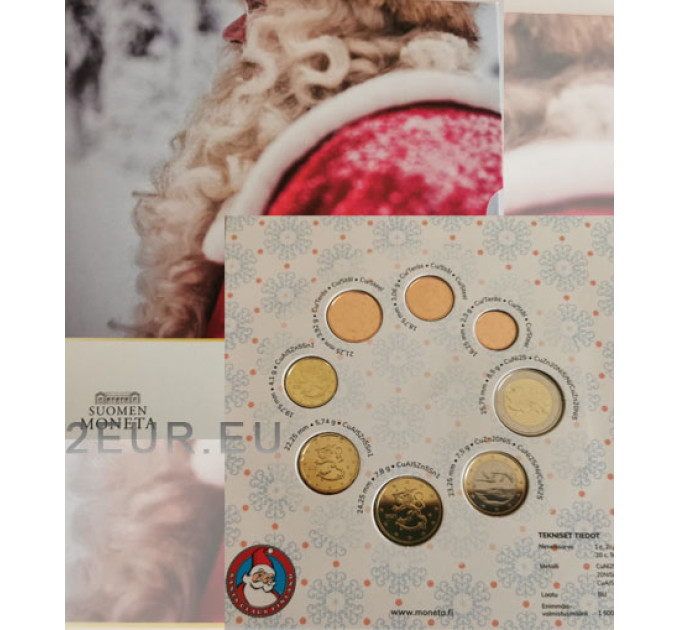 Finland euro set BU 2021 - Merry Christmas from the country of Santa Claus!