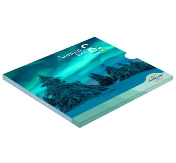 Finland euro set BU 2025 - The northern lights in Finland