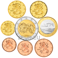 Soome UNC 2004 - Euromüntide komplekt