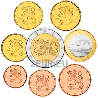 Soome UNC 2008 - Euromüntide komplekt