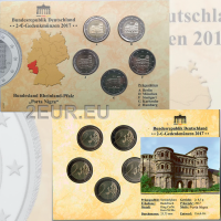  Saksamaa 2 Euromüntide komplekt BU 2017 - Rheinland-Pfalz - ADFGJ