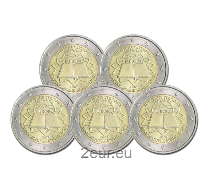 Germany 2 euro UNC 2007 - 50 Years Treaty of Rome - ADFGJ