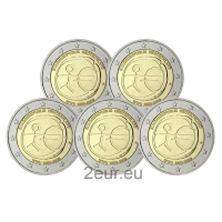 Saksamaa 2 eurot UNC 2009 - 10 aastat euro - ADFGJ