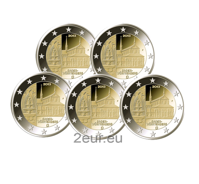 Germany 2 euro UNC 2013 - Baden Württemberg - Maulbronn Monastery - ADFGJ