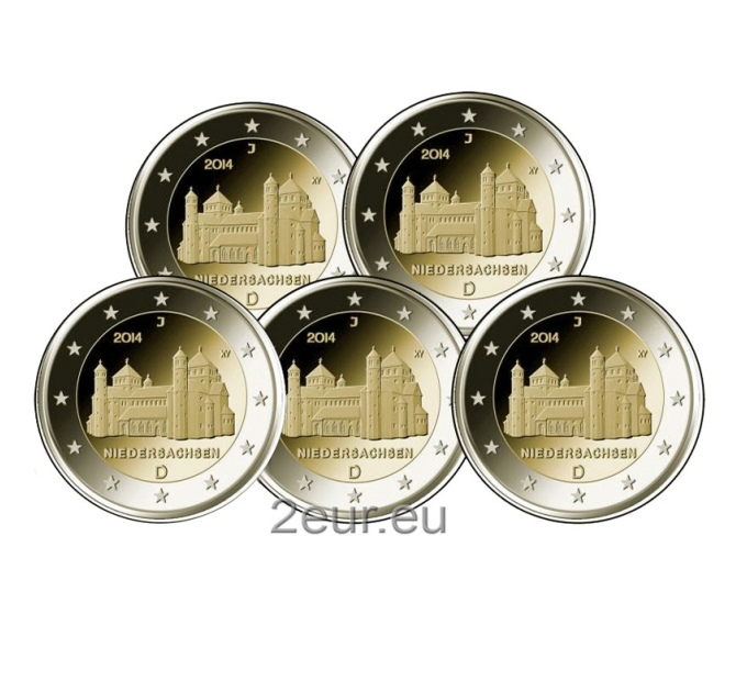 Germany 2 euro UNC 2014 - Lower Saxony - St. Michaels Church Hildesheim - ADFGJ