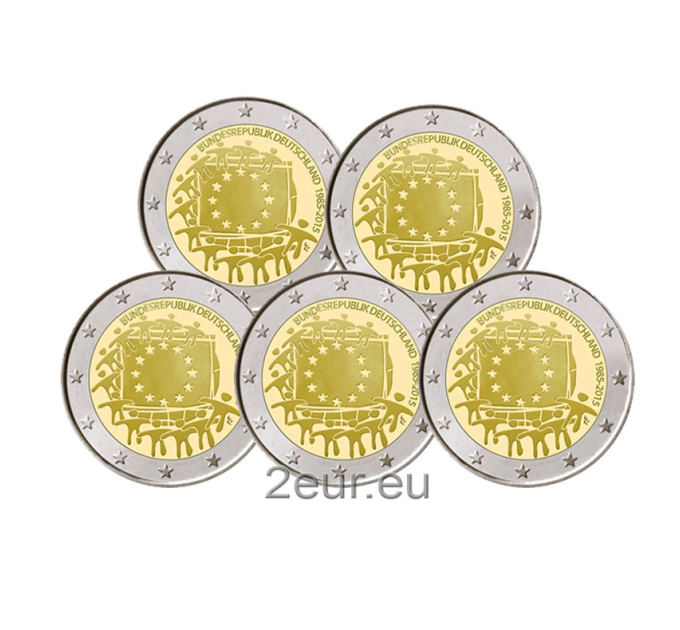 Germany 2 euro UNC 2015 - 30th Anniversary of the European Flag - ADFGJ
