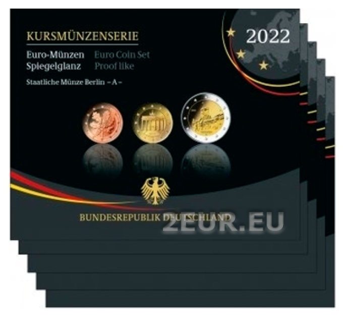 GERMANY SET PROOF 2022 - ADFGJ
