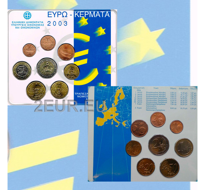 Greece euro set BU 2003 - euro set BU
