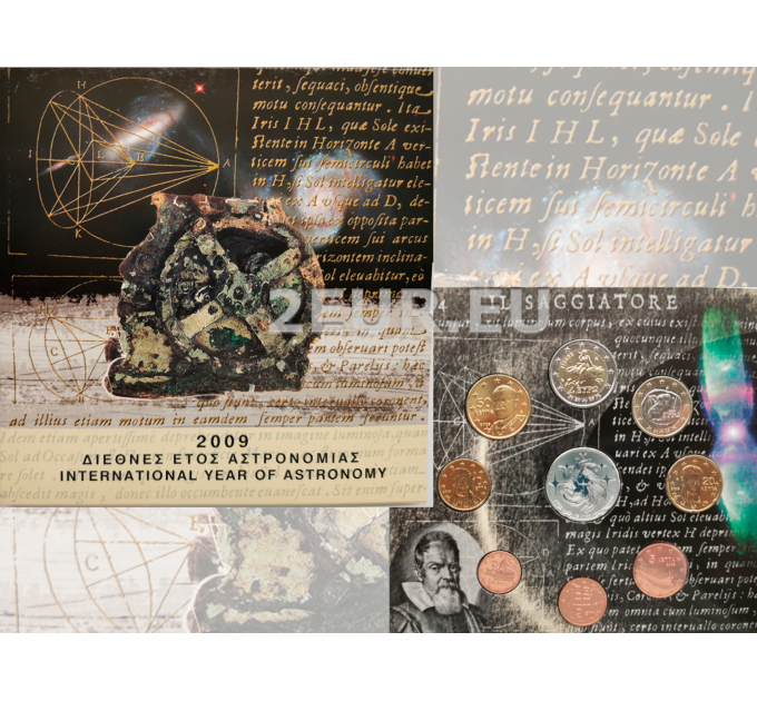 Greece euro set BU 2009 - euro set BU - International Year of Astronomy