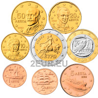 Kreeka euro komplekt UNC 2002