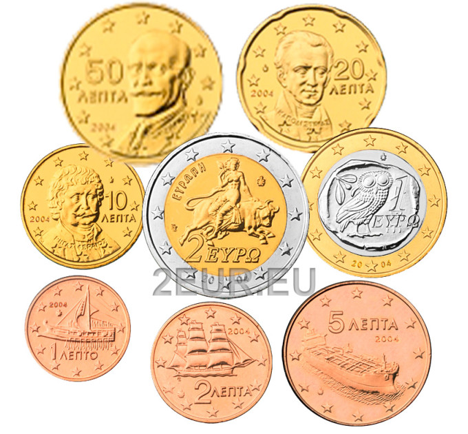 Greece euro set UNC 2004