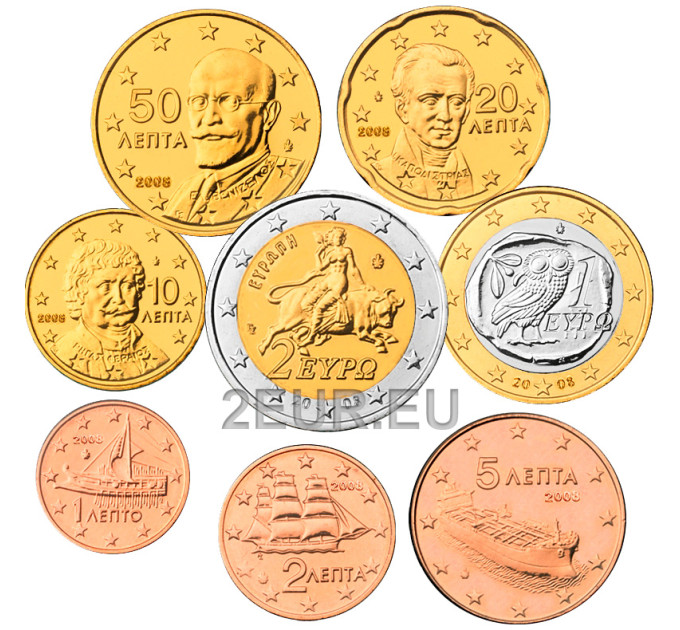 Greece euro set UNC 2008
