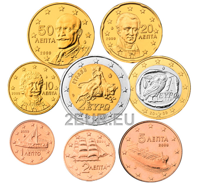Greece euro set UNC 2009