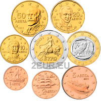 Kreeka euro komplekt UNC 2011