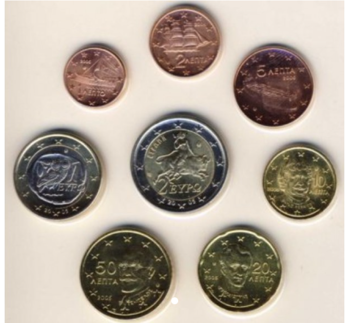 Greece euro set UNC 2005