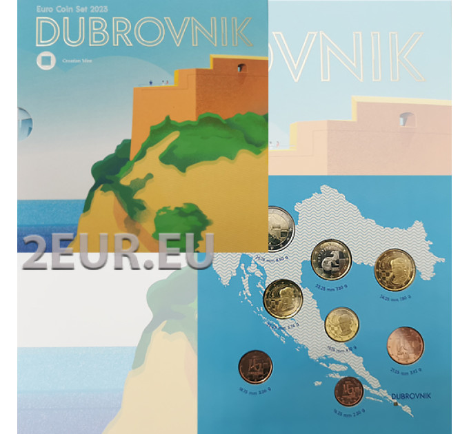 Croatia euro set BU 2023 - Dubrovnik