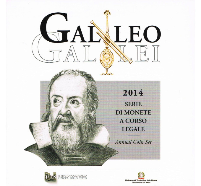 Italy Euro set BU 2014 - Galileo Galilei
