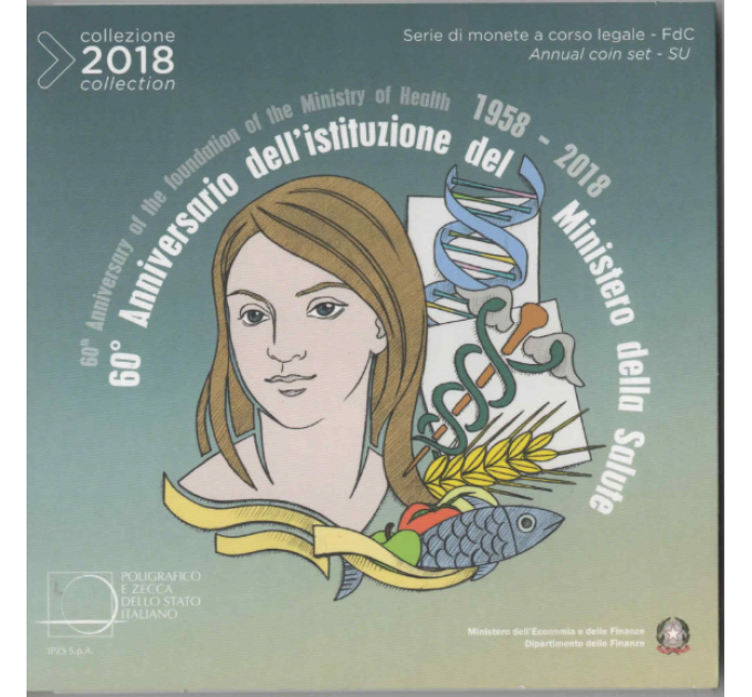 Italy Euro set BU 2018 - Italian Ministry of Health