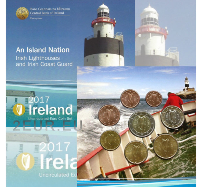 Ireland euro set BU 2017 - Lighthouses & Coast Guard