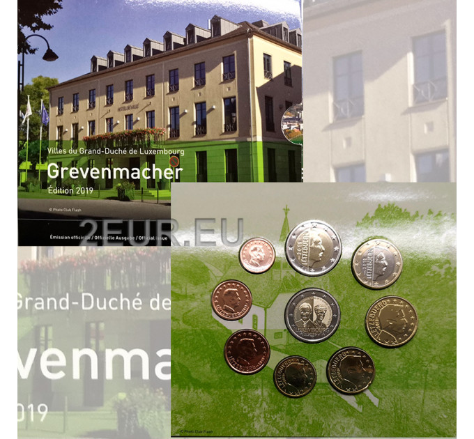 Luxembourg euro set BU 2019 - Grevenmacher + 2 euro Sharlotte