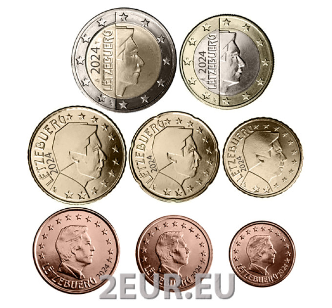 Luxembourg Euro set UNC 2024