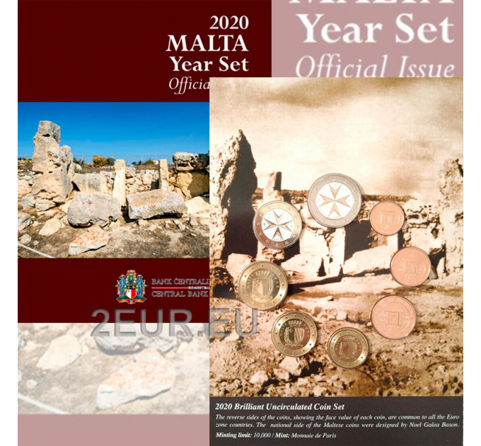 Malta Euro set BU 2020 - Skorba Temples