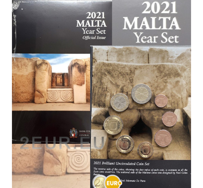 Malta euro set BU 2021 - Tarxien Temples