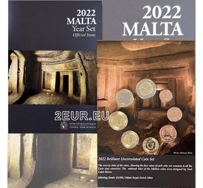 Malta euro set BU 2022 - Hypogeum of Hal Saflieni