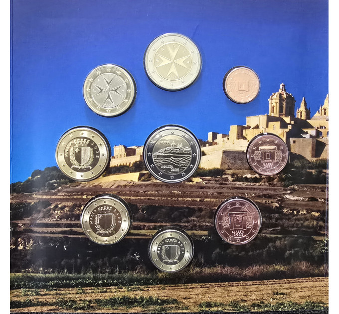 Malta euro set BU 2025 - Maltese Walled Cities - Mdina