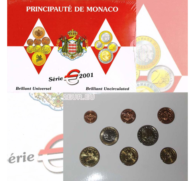 Monaco BU set 2001 - Euro coin set