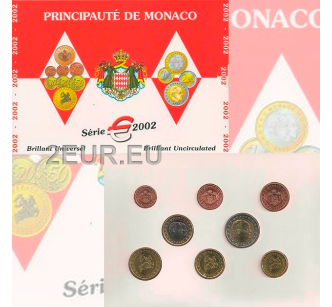 Monaco BU set 2002 - Euro coin set