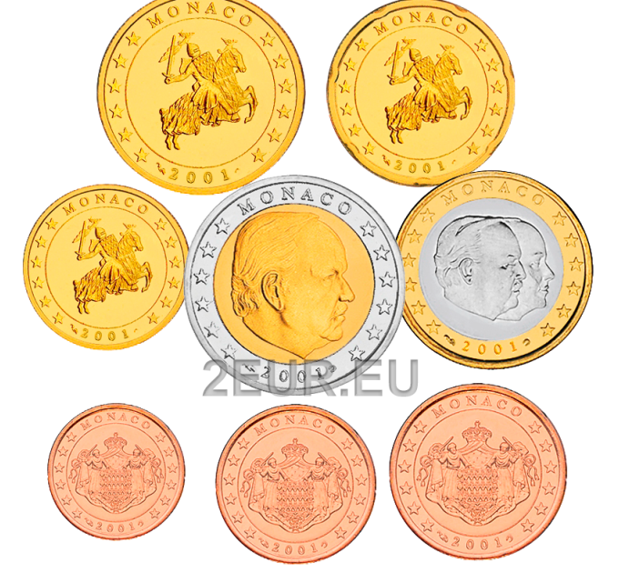 Monaco UNC set 2001 - Euro coin set