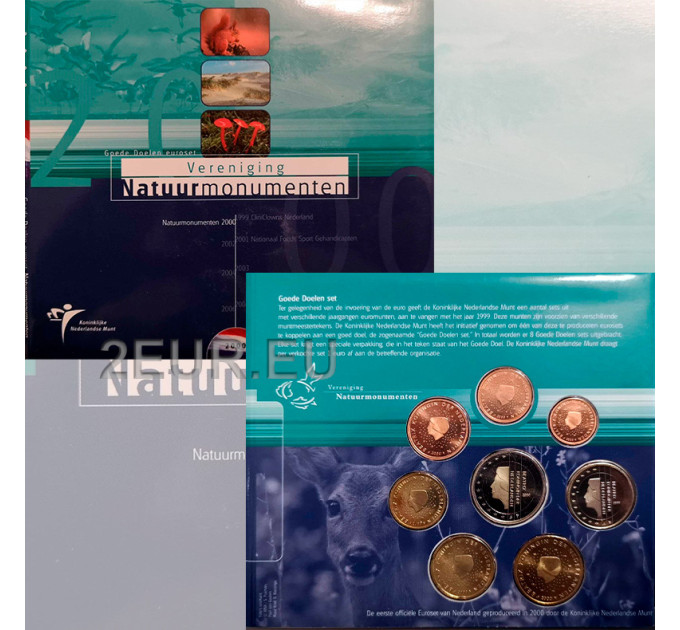 Netherlands Euro set BU 2000 - Natural Monuments