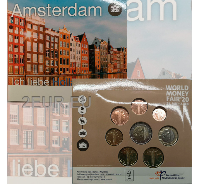 Netherlands Euro set BU 2020 - Amsterdam