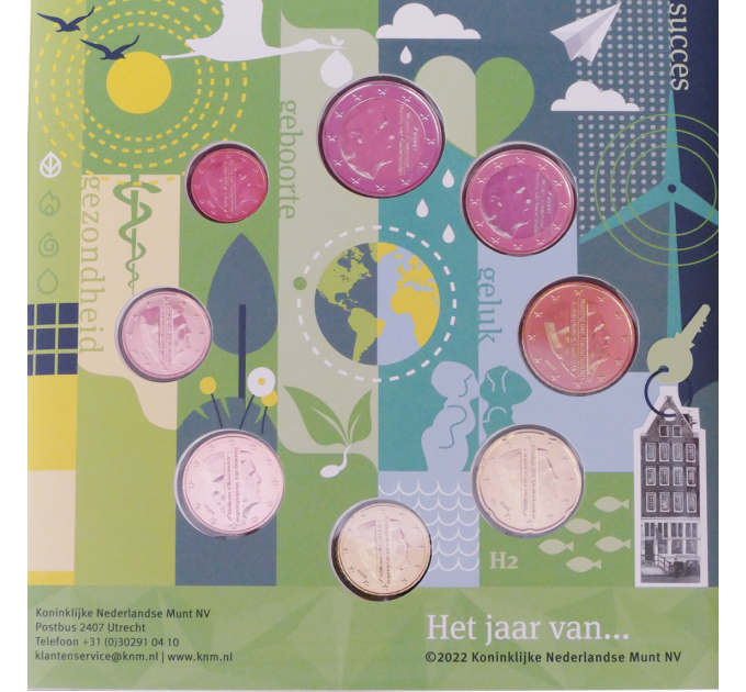 Netherlands Euro set BU 2022 - Elements - Earth