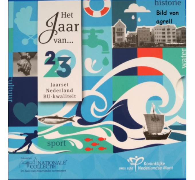 Netherlands Euro set BU 2023 - Elements - Water